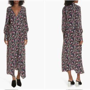 Equipment NEEMA Floral Faux Wrap Dress 100 Viscose Women Sz 10